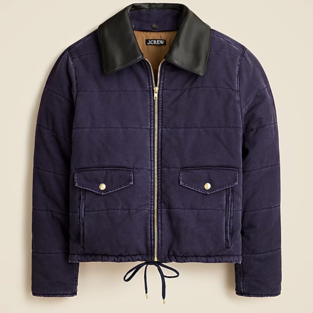 NWT JCrew canvas puffer large